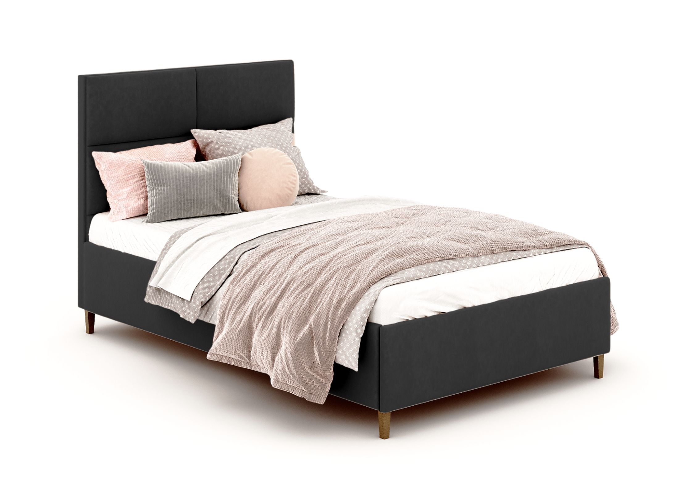 Czarne łóżko dziecięce 90x200cm